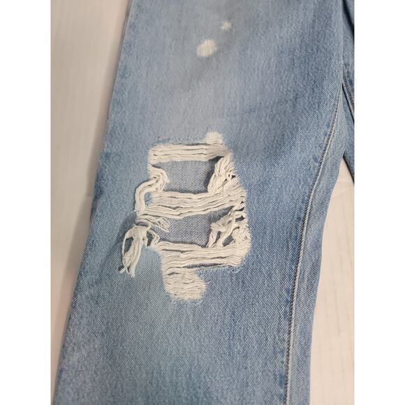 Levis 501 Premium Jeans Womens SZ 24 Straight High Rise Button Fly Rigid Big E - Picture 4 of 12